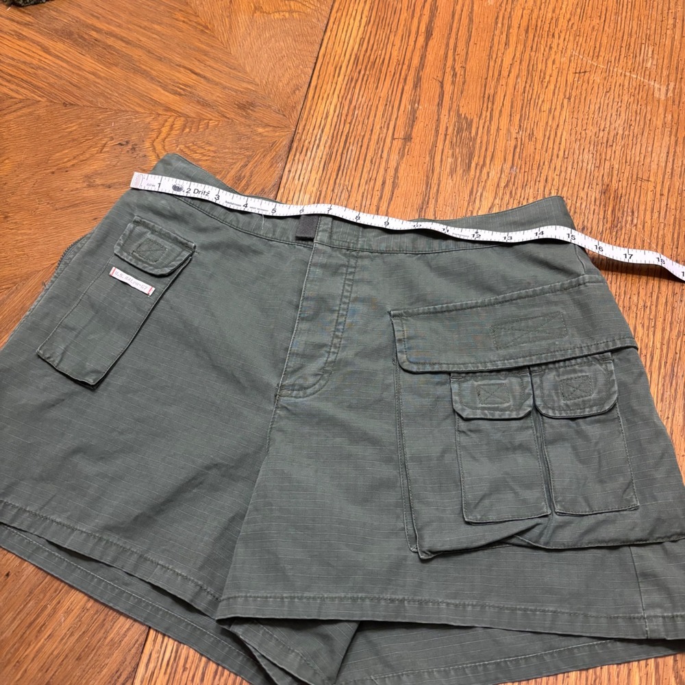 Vintage Ralph Lauren Women Green Ripstop Cargo Shorts Military Utility Size 8 - Picture 3 of 8